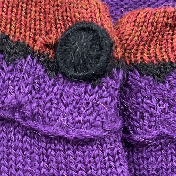 Spirit of the Andes Alpaca Hand knitted in Bolivia Multicoloured Cardigan S/M - Picture 7 of 12